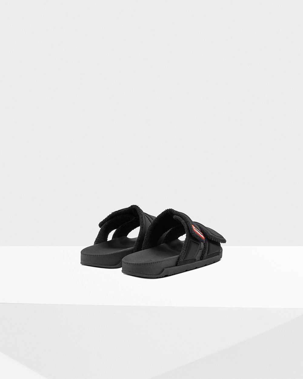 Hunter Original Double Strap Slides - Cheap Online Womens Black - GFTWSZ731